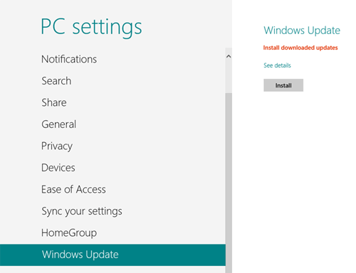 Windows 8 PC Settings